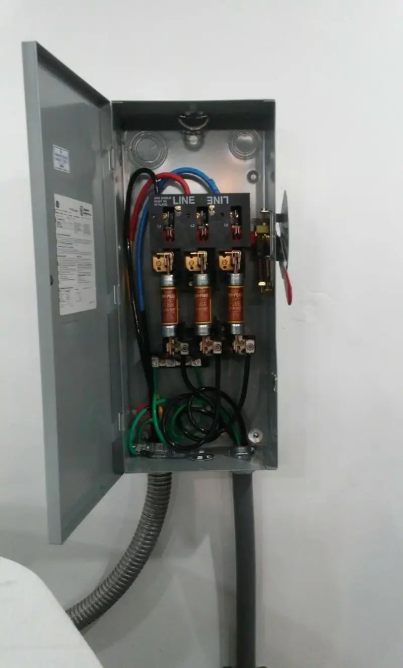 Three-phase disconnect switch installed for Electrical Wiring & Rewiring in Baraboo